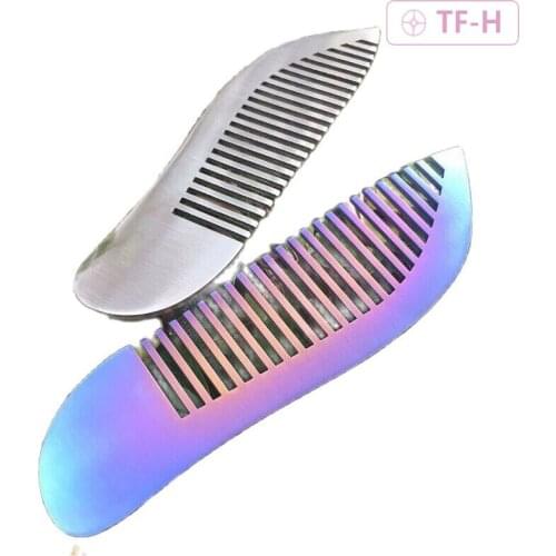 NEW 1pc Titanium Tactical Comb Hairbrush Outdoor Tool No static No allergy Gift