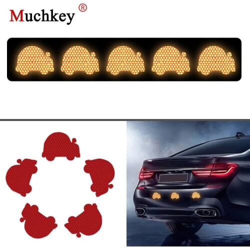 10Pcs Animal Shape Reflective Strips Car Self Adhesive Reflector Stickers Motorcycle Bicycle Funny Decoration Decals