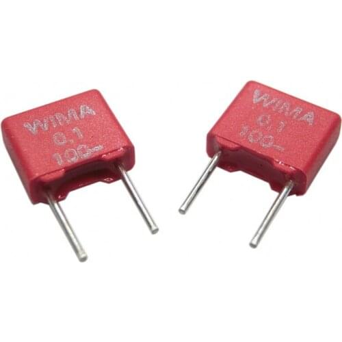 100Pcs/lot WIMA MKS2 100v 0.1uF/104/100nF film capacitor accuracy 5