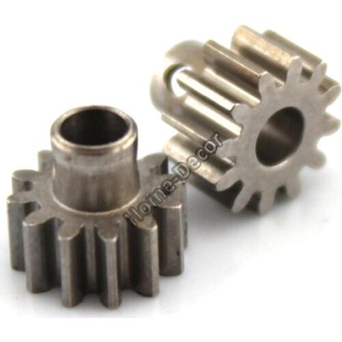 2 PCS 12T Teeth 0.6 Modulus DIY Spindle Steel Gear Toy Car Motor Gearbox Model Toy Motor Gear Shaft Gear