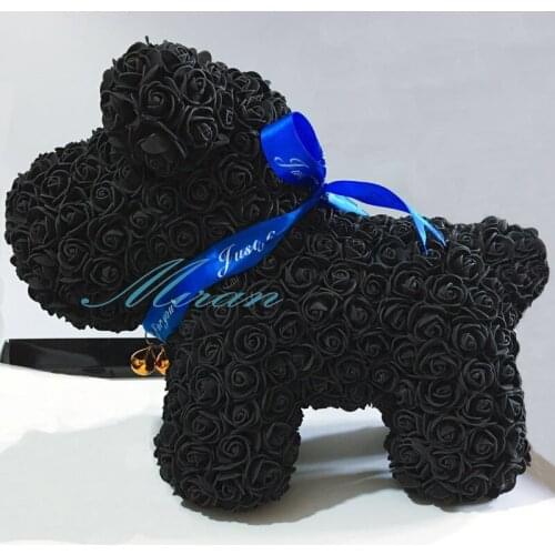 2018 Valentines Rose Dog for Wedding Gift Girlfriend Gift Anniversary Gift party show Customize Ribbon