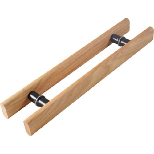 300 400 600 800mm modern simple solid wooden glass door, sliding door, wooden door, double-sided door handle