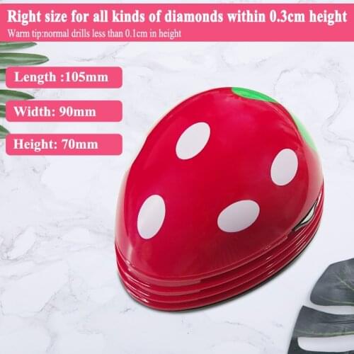 5D Diamond Painting Accessories Mini Cute Ladybug Desktop Vacuum Cleaner Dust Collector for Home Office Table Cleaning Brush