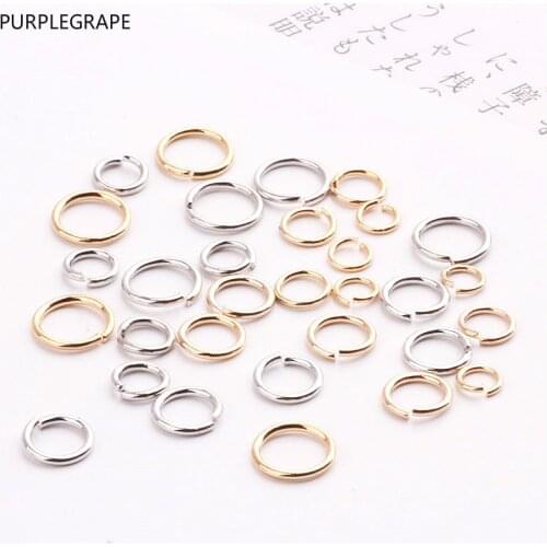 DIY Jewelry Accessories Copper Plated Gold Plated Color Saved Single Ring Connection Circle Open Ring Earrings Material