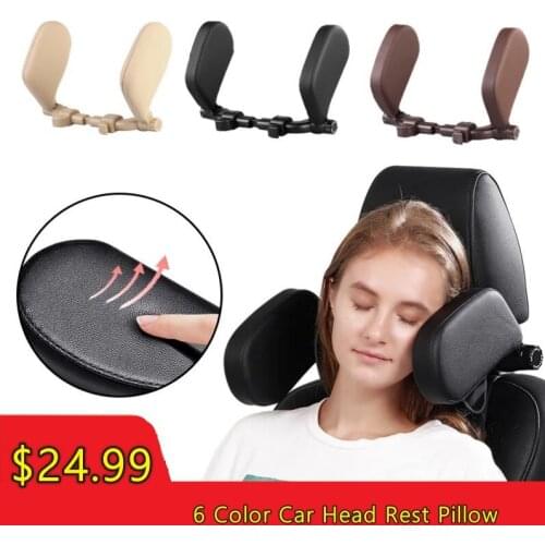 Car Neck Headrest Pillow Cushion Seat Support Head Restraint Seat Pillow Headrest Neck Travel Sleeping Cushion For Kids Adults