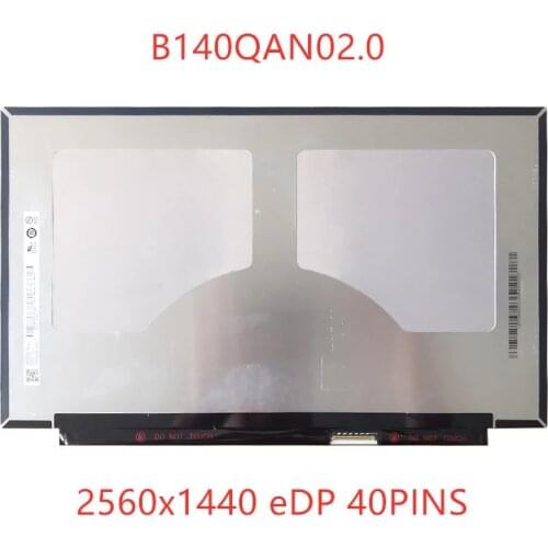 Free shipping 14 inch laptop lcd led screen B140QAN02.0 B140QAN02.3 for ThinkPad X1 Year of 2018 2560*1440