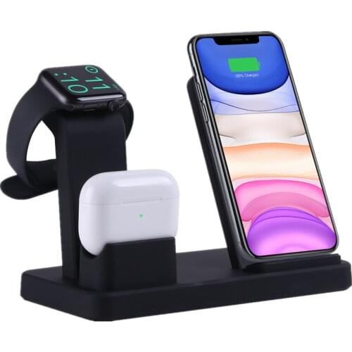 15W 3 in 1 Wireless Charger Stand for iPhone 11Pro X XS XR MAX Wireless Fast Charging Pad For Apple Watch 5 4 for Samsung S10