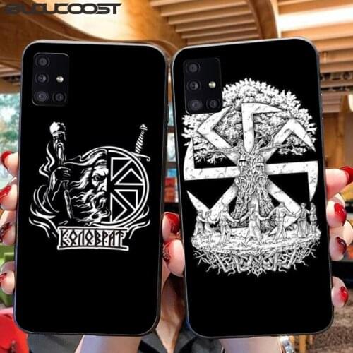 Hrmes Slavic Viking symbol Kolovrat Phone Case For Samsung Galaxy A7 A8 A6 Plus A9 2018 A50 A70 A20 A30 A40