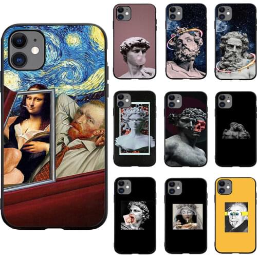 Desxz Cell Phone Case for Realme 8 Pro Realme 8Pro Realme C3 Cover Cute Retro Vintage Art Statue