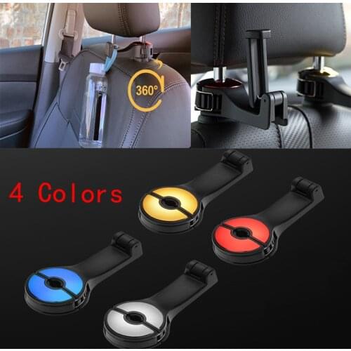 2 In 1 Holder Car Rear Seat Hook Adjustable Foldble Clips Smart Phone Tablet Holder Universal Rear Seat Bracket for Bag Handbag