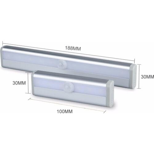 Motion Sensor LED Night Light 6 10 LEDs High Lumen Wireless PIR Lamp Under Cabinet Lights Kitchen Wardrobe Emergency Lighting