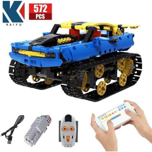 City Off-road RC Racing Car Electric Building Blocks Creator High-Tech APP Remote Control Tank military Bricks Toys For Children