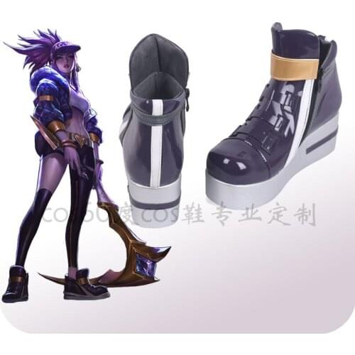 Game LOL KDA Akali Cosplay Women Shoes Game LOL K/DA Akali Cos