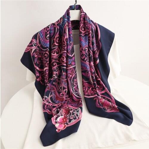 Summer Design Headband Twill Square Scarf For Women Hair Wrap Headscarf Print Shawl Foulard Hijab Neckerchief Female Bandana