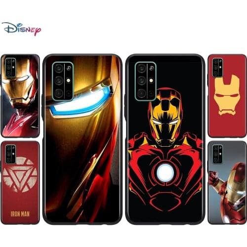 Marvel Iron Man Logo Soft Black TPU Cover For Honor 20 30 20S 20E 30i 30S V20 V30 Lite Pro Plus 5G Phone Case Shell