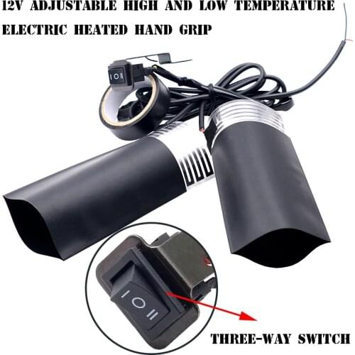 Motorcycle ship type high and low gear switch Motorcycle modified electric heating handle cover 12V heating handle cover