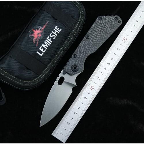 NEW SMF Folding Knife D2 blade TC4 Titanium CF handle Copper washer kitchen outdoors camping utility fruit Knives EDC Tools