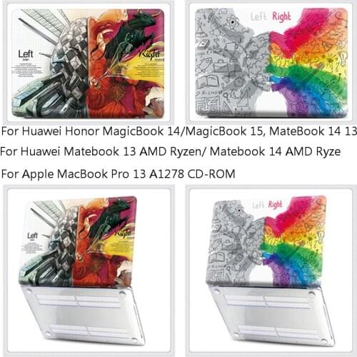 Laptop PC Case For MacBook Pro 13 A1278 CD-ROM For Huawei Honor MagicBook 15 14, Matebook 13 14 AMD Ryzen Full Protective Cover