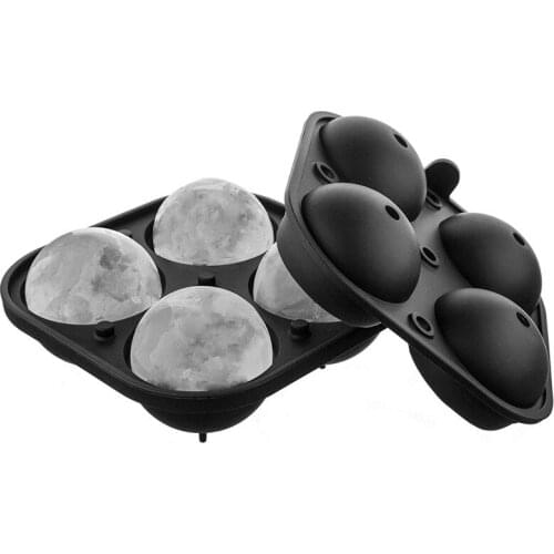 Housewares Solutions Froz Ice Ball Maker Novelty Food Grade Silicone Ice Mold Tray With 4*4.5cm Ball Capacity