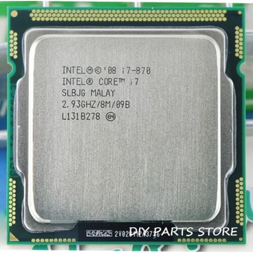 Intel Core I7 870 I7-870 I7 Processor 2.9GHz/ 8MB Socket LGA 1156 CPU Supported memory: DDR3-1066, DDR3-1333