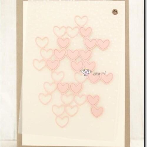 Mmao Crafts Metal Steel Cutting Dies New Heart love group decoration Stencil For DIY Scrapbook Paper/photo Cards Embossing Dies