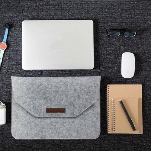 For MacBook Air Pro 11.6 13.3 15.4 Woolen Envelope Laptop Bag Cover Sleeve Case Bag