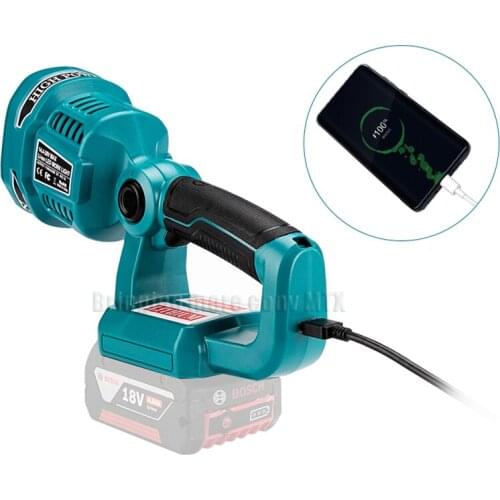 12W LED light For Bosch 14.4V 18V Battery BAT609 BAT609G BAT618 Newest LED light LED lamp with USB Port can charging for phone