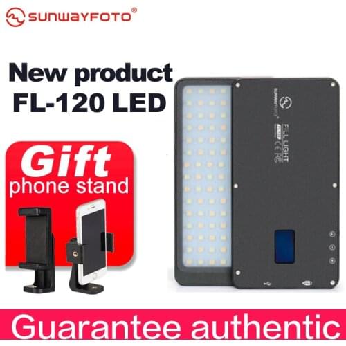 SUNWAYFOTOT FL-120 LED Video light Photo lighting On Olympu Pentax DV camera hotshoe Dimmable LED for DSLR youtobe photo studio