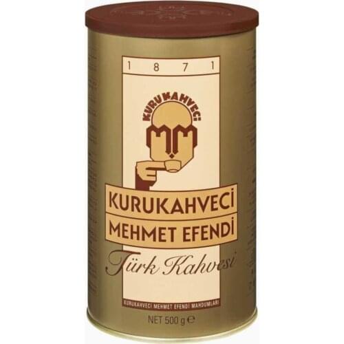 Turkish coffee 500 G Tin Box traditional Kurukahveci Mehmet Efendi delicious Pure Ground Coffee medium roast slim coffee