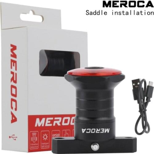 MEROCA WR15 Bicycle Taillights Intelligent Sensor Brake Lights Usb Charge Mountain Road Bike MTB MX2 Rear Taillight Cycling Lamp
