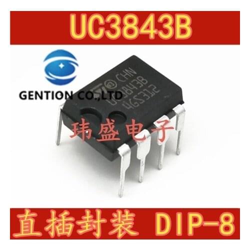 10PCS UC3843B DIP-8 UC3843 current mode PWM controller in stock 100% new and original