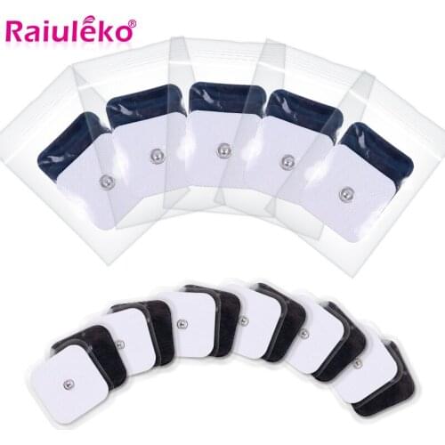 100Pcs Electrode Pads Patch Self Adhesive Gel For Tens Acupuncture Therapy Body Massager Electrical Muscle Stimulator 3.5mm Plug