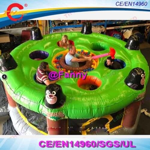 2018 new games WHACK! The All New HUMAN Whack-A-Mole play game inflatable interactive boardwalk game