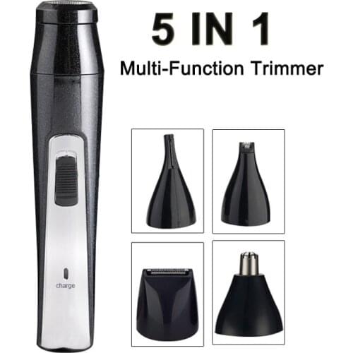 5in1 Multi Function Trimmer Beard Removal Nose Sideburns Eyebrow Trimmer Hair Styling Clipper USB Charge Machine Shaving For Men