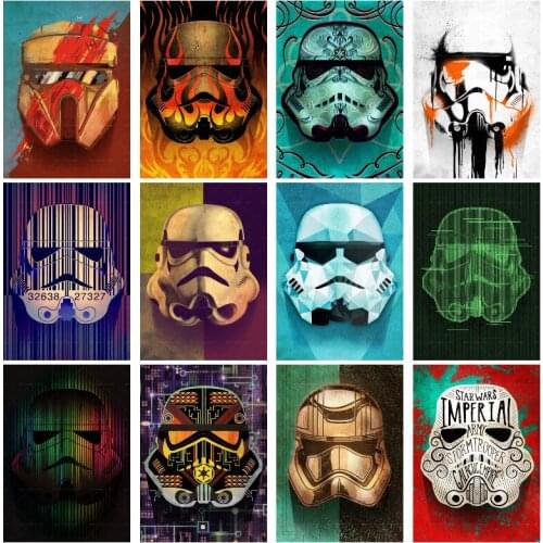 5D Diamond Painting Star Wars Movie Poster Square/Round Embroidery Cross Stitch Kit Painting Mosaic DIY Home Decoration Gift