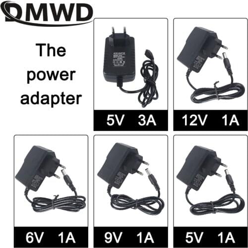 1pcs 100-240V AC to DC Power Adapter Supply Charger adapter 5V 6V 9V 12V 1A 2A EU Plug 5.5mm x2.5mm/5v3aDC Plug Micro USB