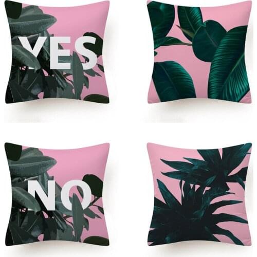 Yes or Not Cushion Cover Throw Pillow Case for Home Chair Sofa Decoration Square Pillowcases