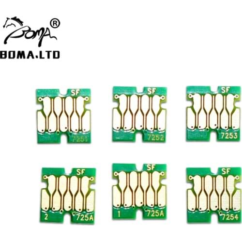 BOMA.LTD F2000 F2100 Ink Cartridges Chips For Epson Sure Color SC-F2000 SC-F2100 Printer T725A T7251 - T7254 Ink Tank Chip