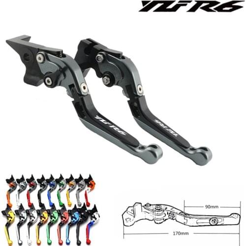 For Yamaha YZF R6 2017 2018 New Laser Folding Extendable Motorcycle CNC Brake Clutch Levers