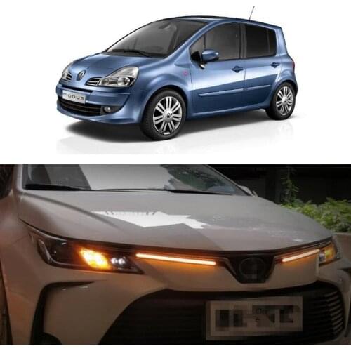 LED Daytime Running Light DRL Turn Signal Lamp For renault modus sandero stepway twingo vel zoe talisman thalia trafic