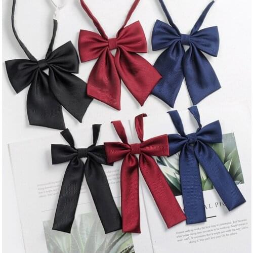 [Twill Long Handle Oblique Angle] Bow Tie Female JK Uniform Sailor Suit Bow Tie College Style Bow Tie-Free Ribbon cravatta uomo