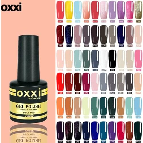 New OXXI 60colors Gel Varnishes For Nails 8ml Semi-permanent Varnish Hybrid Gel Nail Polish Nail Art Lacquers All For Manicure
