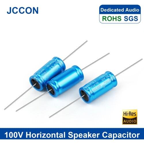 10Pcs 100V Horizontal Speaker Capacitor MKP Frequency Divider Crossover Polypropylene Non-Polarity Capacitor 1.5UF 2.2UF 3.3UF