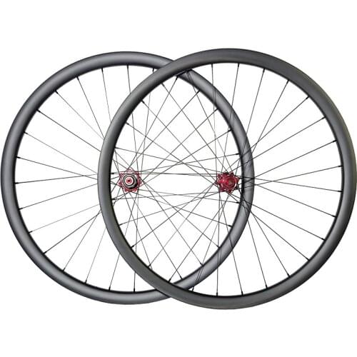 1482g 29er MTB XC 30mmx30mm Tubeless center lock carbon wheelset straight pull Powerway CT31 hubs 100x12 135xQR HG mountain bike