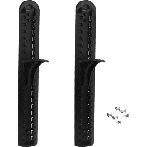 2 Pcs 18 inches Length Durable Black Nylon Kayak Foot Brace Pedal Kit with Trigger Lock for Canoe Pedal Inflatable Boat Dinghy