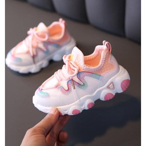 New Spring Children Shoes for Girls Sport Shoes Fashion Breathable Baby Shoes Soft Bottom Non-slip Casual Kids Boys Sneakers