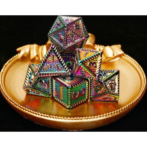 D&d Dice Dragon Scale Dungeon and Dragon Rpg Metal Dnd Dice Set Of Polyhedral New Design Dice Set Role Palying Board Game Dice