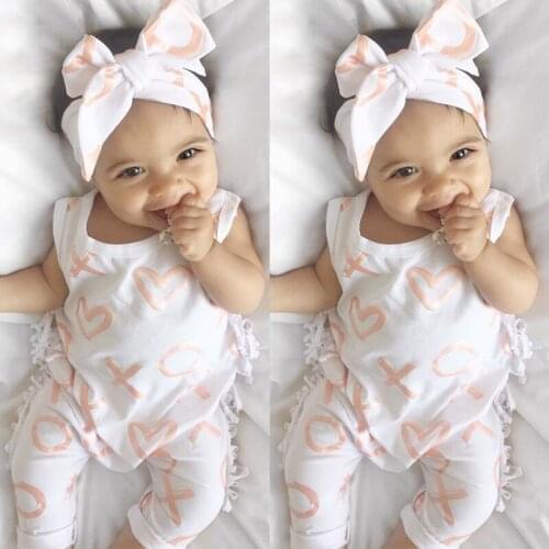 Lovely Newborn Baby Girls Clothes Cotton Romper Infant Boys Sleeveless Printed Jumpsuit Kids Outfit