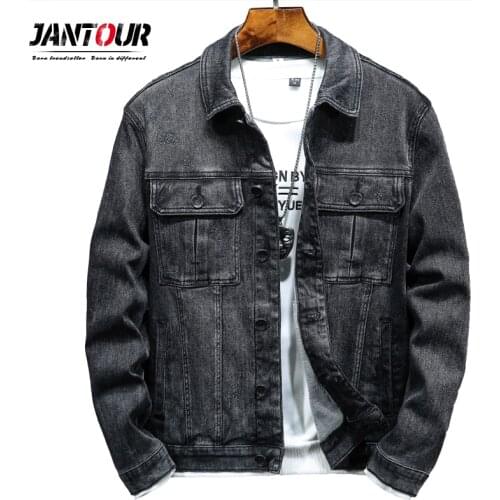 Jacket Men Autumn Winter Retro Fashion Denim Jacket Thicken Turn-Down Collar Veste Chaquetas Hombre Streetwear Big Size M-4XL