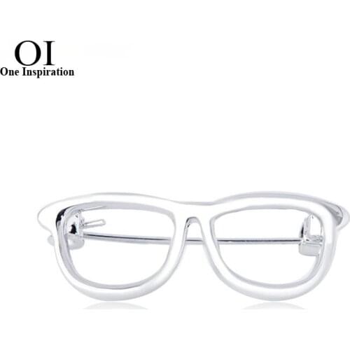 OI Simple Elegant Sunglasses Shape Brooches Mens Suit Shirt Collar Women Bag Hat Shirt Button Pins Buckle Gift